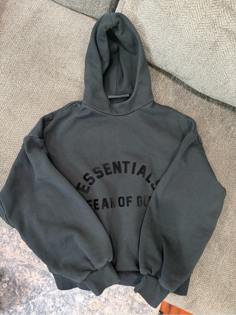 Essentials Fear of God Charcoal Gray Pullover Hoodie